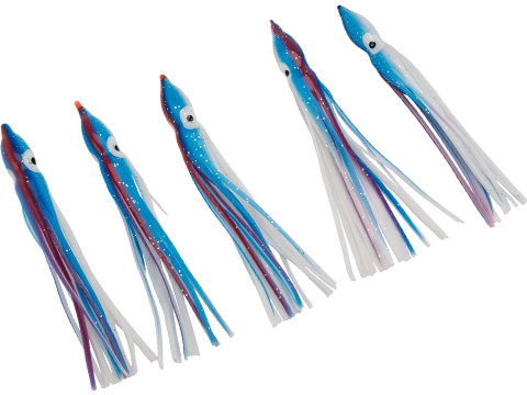 Battle Angler Phantom Skirt Squid Lure (Color: Blue, White, Red Stripe / 7)