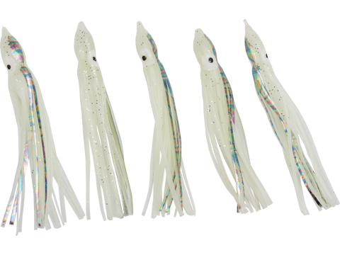 Battle Angler Phantom Skirt Squid Lure (Color: Luminous, Prismatic Stripe / 8)