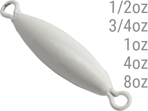 Battle Angler Luminous Glow Double Ring Torpedo Lead Weight Sinker (Size: 8oz / 5 Pack)