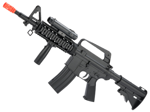 Well M16A4 Airsoft Spring Rifle Replica M16 M4 Style Toy Gun w/ LED Light &  Grip