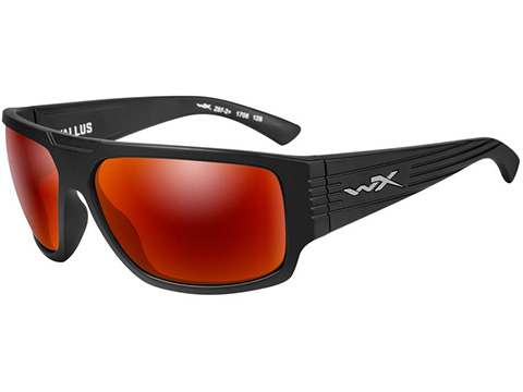 Wiley X Vallus Sunglasses (Color: Polarized Crimson Mirror / Matte Black Frame)