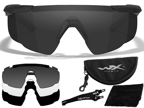 Wiley X Saber Advanced Ballistic Shooting Glasses (Model: Matte Black w/ 3-Lens Package)