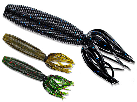 Yamamoto Baits Fat Ika Fishing Bait (Color: Black w/ Blue Flake)