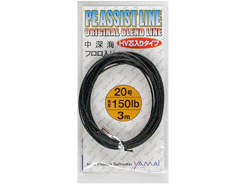 Yamai Suteki PE Assist Fishing Line w/ Fluorocarbon Core (Color: Black / 100lb)