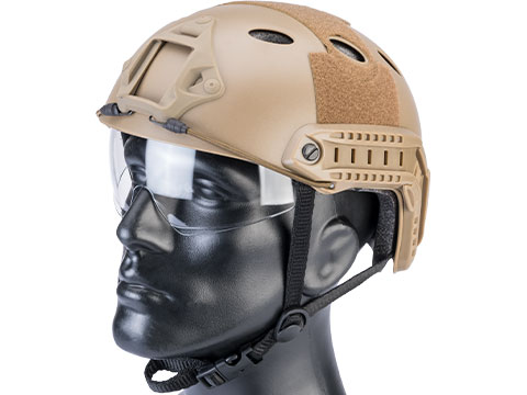 Matrix Basic PJ Type Tactical Airsoft Bump Helmet w/ Flip-down Visor (Color: Dark Earth)