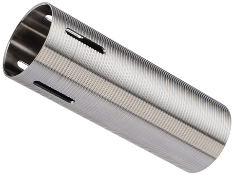 ZCI Anti-Heat Stainless Steel Ribbed Cylinder for Airsoft AEG Gearboxes (Model: Type 2)