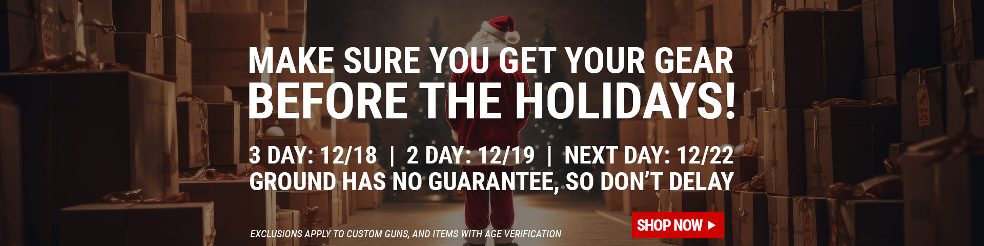 Holiday Shipping Deadlines